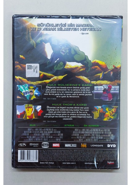 Hulk Thor'a Karşı / Wolverine'e Karşı DVD Film Marvel fiyatları