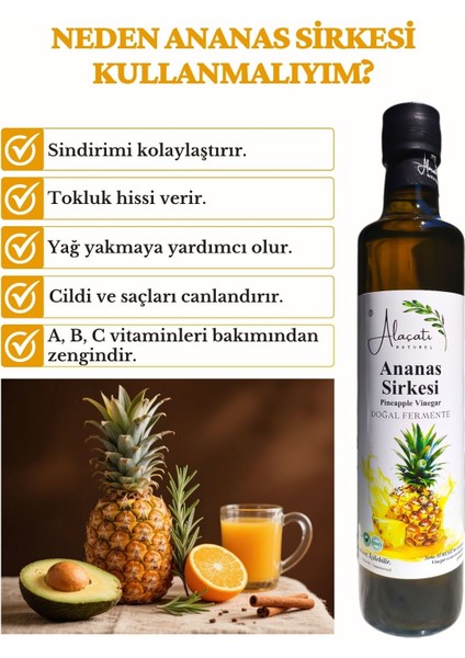 Detox, Bal ve Ananas Sirkesi 3’lü Kampanya Paketi 500 ml x 3 Adet fiyatları