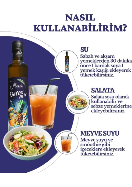 Detox, Bal ve Ananas Sirkesi 3’lü Kampanya Paketi 500 ml x 3 Adet indirimleri