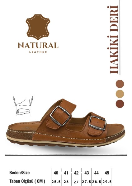 Hakiki Deri Erkek Terlik Doğal Deri Terlik T Taba indirimleri