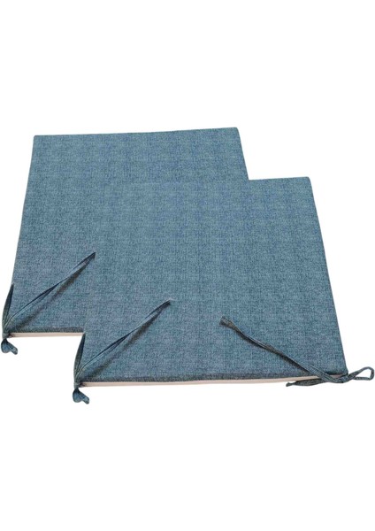 2'adet Sünger Dolgulu Fermuarlı (40 x 40 x 3 cm Ebatlarında) Sandalye Minderi