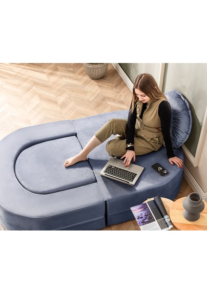 Neiro Sünger Koltuk Takımı, Açılabilir Yataklı Koltuk 2+1 Sünger Modern Koltuk