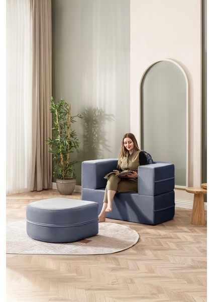 Neiro Sünger Koltuk Takımı, Açılabilir Yataklı Koltuk 2+1 Sünger Modern Koltuk