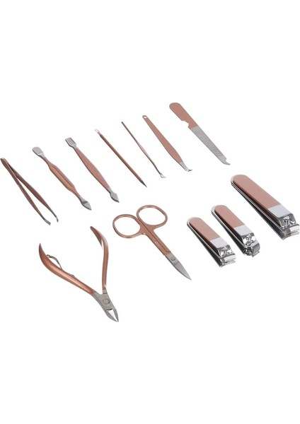 12 Parça Paslanmaz Çelik Manikür ve Pedikür Seti, Şık Çantalı, Kaliteli Bakım Için indirimleri