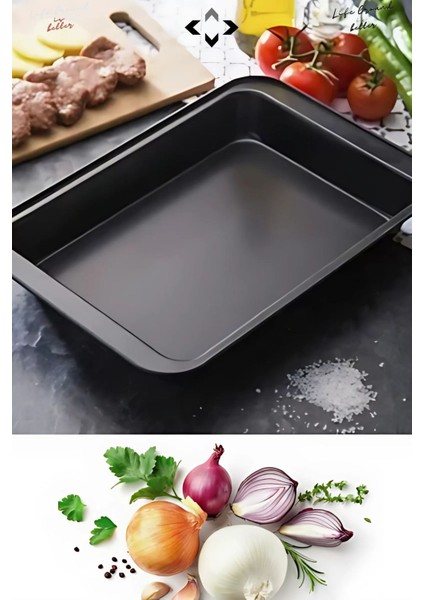 43X29CM Teflon Yanmaz Yapışmaz Dikdörtgen Fırın Tepsisi Kek Kalıbı Yemek Kalıbı fırsatları