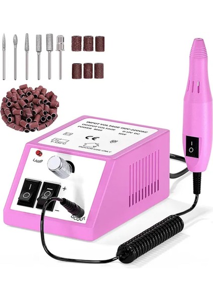 2025 Model Elektrikli Tırnak Freze Makinesi, 6 Başlıklı Manikür ve Pedikür Araçları