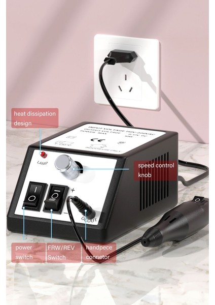 2025 Model Elektrikli Tırnak Freze Makinesi, 6 Başlıklı Manikür ve Pedikür Araçları fırsatları