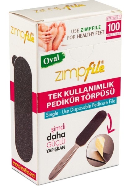 Tek Kullanımlık Oval Pedikür Törpüsü 100 Adet, Hijyenik ve Pratik Kullanım