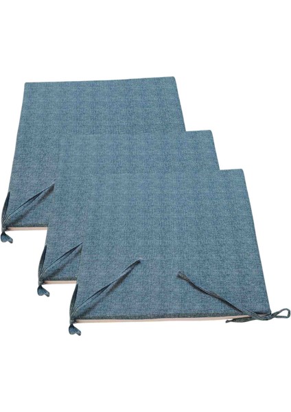 3'adet Sünger Dolgulu Fermuarlı (40 x 87 x 3 cm Ebatlarında) Sandalye Minderi