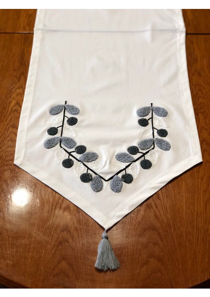 Keten Punch Nakış işlemeli Runner fırsatları