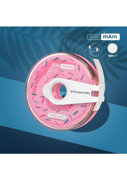 Beyaz Metal Taban Giydirmeli Papmam Rulo Zımpara 180 Grit