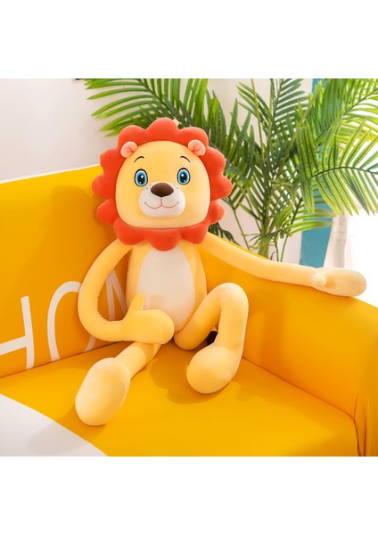 Kumaş Sevimli Aslan Peluş Oyuncak 75 cm – Ekstra Yumuşak Canlı Renkler Uyku ve Oyun Arkadaşı