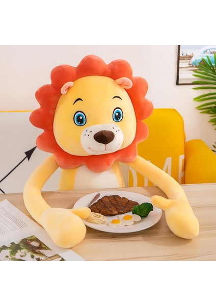 Kumaş Sevimli Aslan Peluş Oyuncak 75 cm – Ekstra Yumuşak Canlı Renkler Uyku ve Oyun Arkadaşı fırsatları