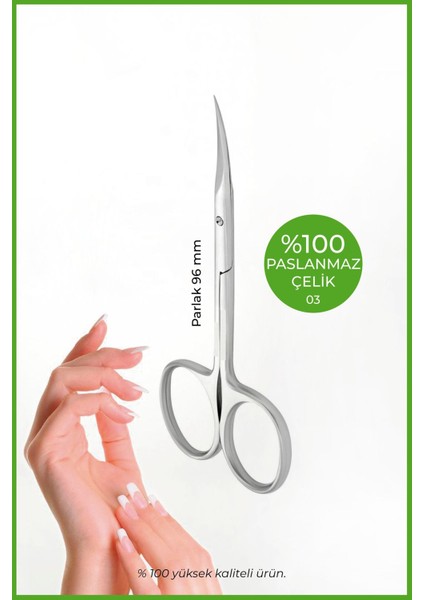 Paslanmaz Çelik Manikür Et Makası, Parlak Gri, Dayanıklı ve Şık Tasarım