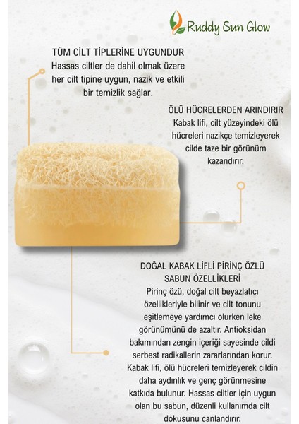 Kabak Lifli Pirinç Özlü Sabunu El Yapımı Doğal 120 gr fiyatları