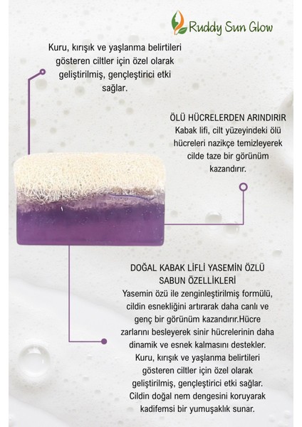 Kabak Lifli Yasemin Özlü Sabun El Yapımı Doğal 120 gr fiyatları