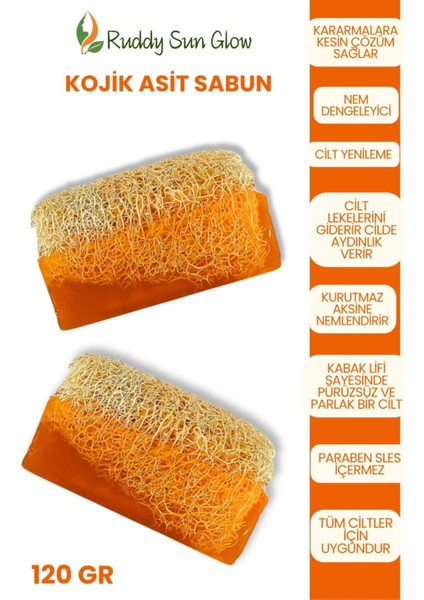 Kabak Lifli Kojik Kojic Asit Sabun El Yapımı Doğal 120 gr