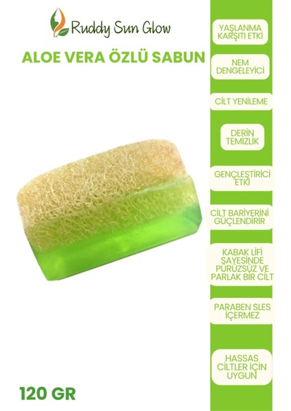 Kabak Lifli Aloe Vera Özlü Sabun El Yapımı Doğal 120 gr