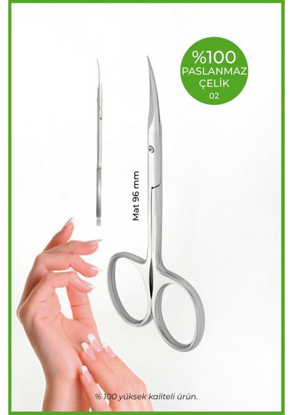 Paslanmaz Çelik Manikür Et Makası, Şık ve Dayanıklı Tasarım