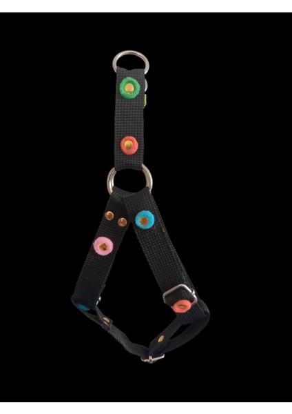 Köpek Göğüs Tasması Minik Irk Ponponlu Zımbalı Göğüs Ölçüsü:25-40cm Ayarlamalı Dog Harness Gt3-43 fiyatları