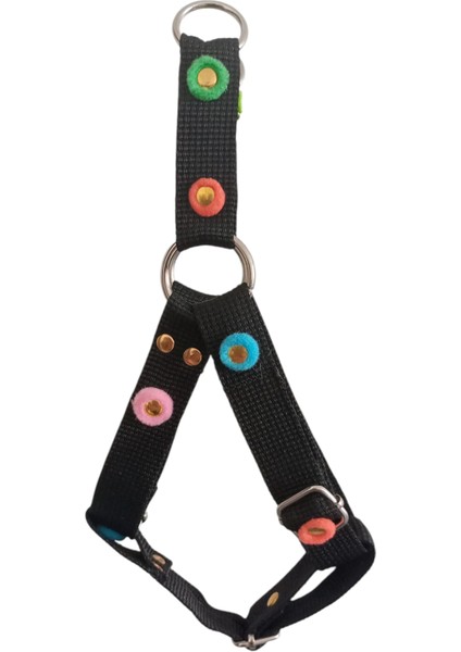 Köpek Göğüs Tasması Minik Irk Ponponlu Zımbalı Göğüs Ölçüsü:25-40cm Ayarlamalı Dog Harness Gt3-43 modelleri