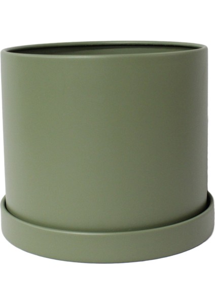Silindir Metal Saksı 19 cm