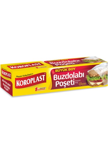 Buzdolabı Poşeti Büyük Boy 20'li