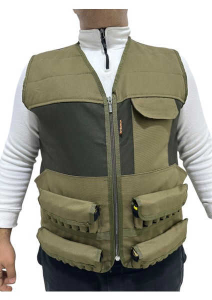 Haki Avcı Yeleği - 30 Fişek Kapasiteli - 12 Kalibre fiyatları