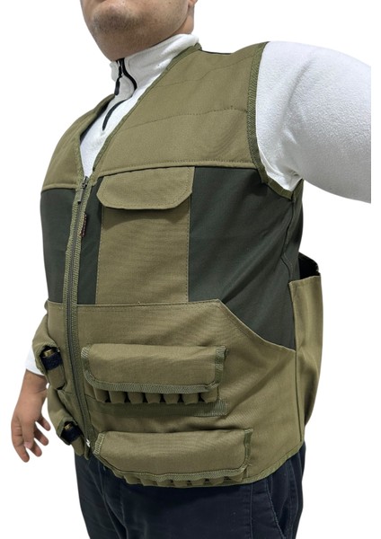 Haki Avcı Yeleği - 30 Fişek Kapasiteli - 12 Kalibre modelleri