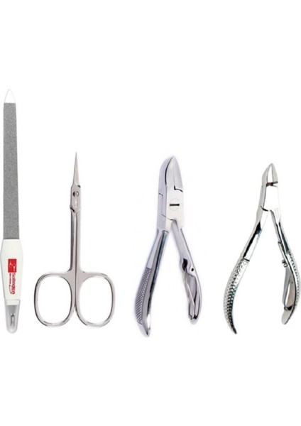 Profesyonel Tırnak Bakım Seti Et Pensi 451, Makas 7202 N, Törpü 5151-7