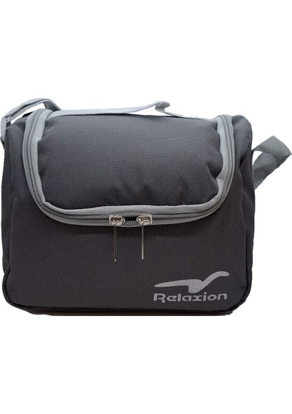 Termoslu Okul Beslenme Çantası Gri Termal Lunch Box Çocuk Yetişkin