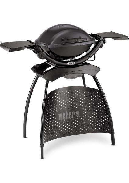 Q1400 Elektrikli Mangal Bbq Izgara – 43X32 Cm, Standlı, Döküm Izgara, Alüminyum Kapak & Gövde, Taşınabilir Elektrikli Barbekü – Koyu Gri