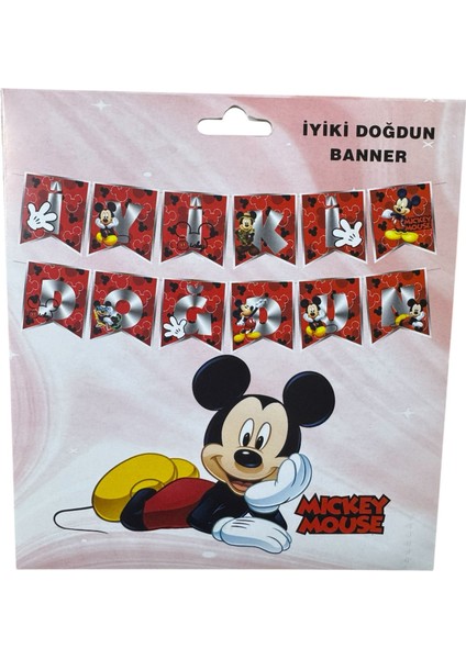 Karakterli Lüx Banner Mickey Mouse 2