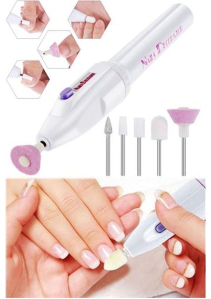 Pilli Manikür ve Pedikür Tırnak Törpü Seti, Bakım Için Şık ve Pratik Seçenek