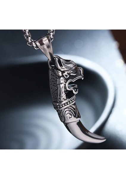 Cesaretin Simgesi Ejderha Diş Kolye fiyatları