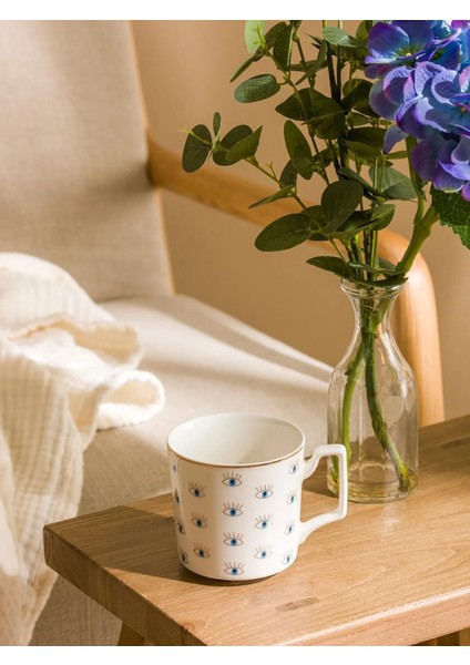 Lcw Home Karişik Göz Baskılı Porselen Kupa 360 ml (W5)