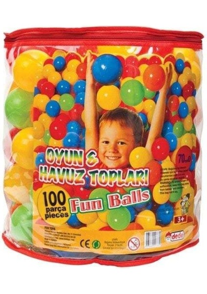 01733 Oyun Havuz Topu 100 Lü Fileli 7cm