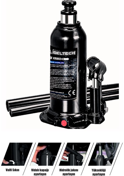 Alman Tasarımı 2 Ton Çantalı Hidrolik Şişe Kriko fiyatları