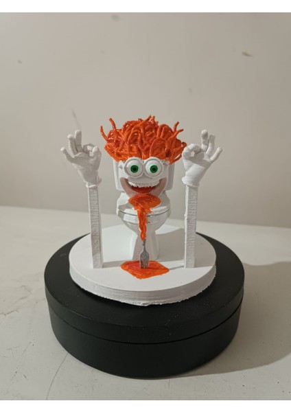 Spaghetti Toilette Brainrot Figür Tung Tung Tung Sahur Karakteri Figürü 12 cm