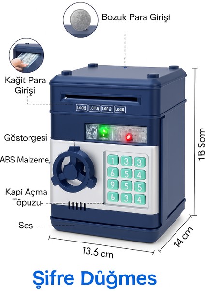 Şifreli Elektronik Atm Kumbarası – Çocuklar Için Eğlenceli ve Güvenli Para Biriktirme Kutusu fiyatları
