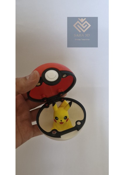 Pokemon Mıknastıslı Poke Topu (Pikachu Hediyeli)