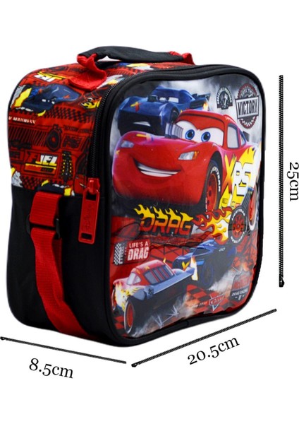 Şimşek Mcqueen Lisanslı erkek çocuk ilkokul çantası ortaokul erkek çocuk okul çantası termal beslenme çantası