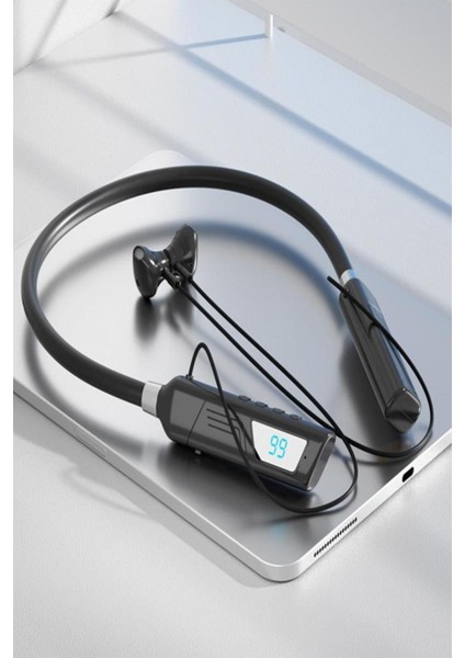 Digital Göstergeli 120 Saat Bekleme Süreli Kablosuz Bluetooth Boyunluk Kulaklık 5.1 modelleri