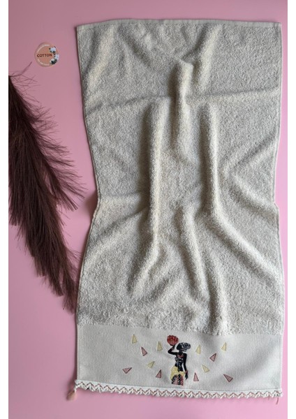 Zahara ve Camel | 3'lü Nakışlı El Havlusu – % 100 Pamuk, Şık, Etnik Tasarım Havlu Seti (50X90 Cm) fırsatları