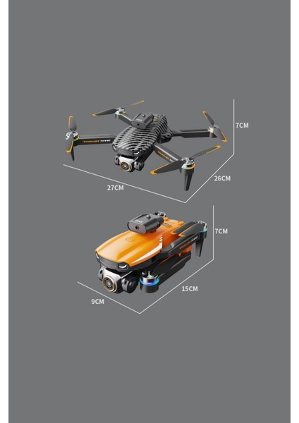Büro Ev Ofis Hediyesi Için 9X7X3CM LED Işıklı 4K Kameralı Micro Drone fırsatları