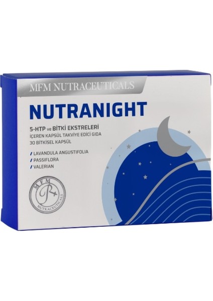 MFM Nutranight 5-Htp ve Bitki Ekstreleri Içeren 30 Bitkisel Kapsül
