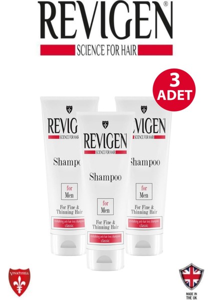 Revigen Erkek Şampuan 300 ml 3 Adet