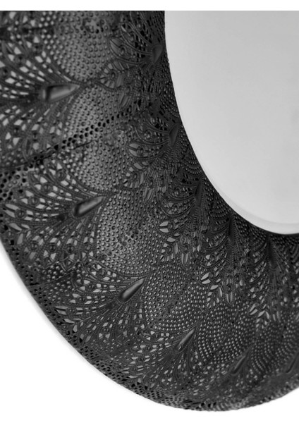 Larjam Motifli Duvar Aynası Siyah Ç 70CM fiyatları