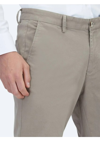 Vizon Düz Dokuma Regular Fit Casual Pamuk Karışımlı Pantolon fiyatları