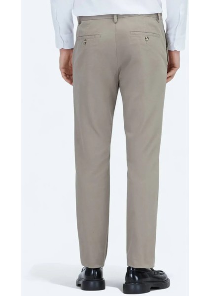 Vizon Düz Dokuma Regular Fit Casual Pamuk Karışımlı Pantolon modelleri